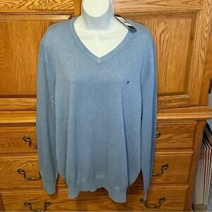 Tommy Hilfiger Men’s Premium Cotton Long Sleeve Knit Pullover Size XL Tall New